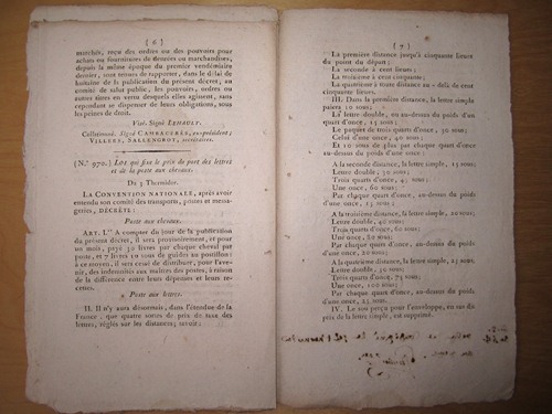 Lois de la République Française An IIIe de la République …