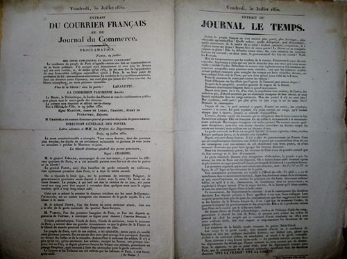 Vendredi 30 juillet 1830. Extrait du Courrier Français et du …