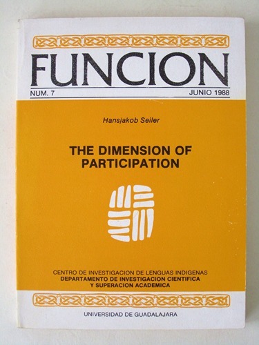Funcion. Num. 7 Junio 1988. Hansjakob Seiler : The Dimension …