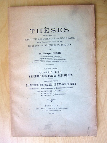 Contribution à l'étude des acides résiniques. Thèse présentées à la …