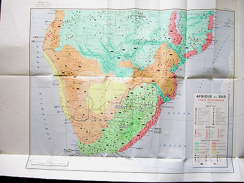 Afrique du Sud. Carte économique de l'Afrique du Sud, au …