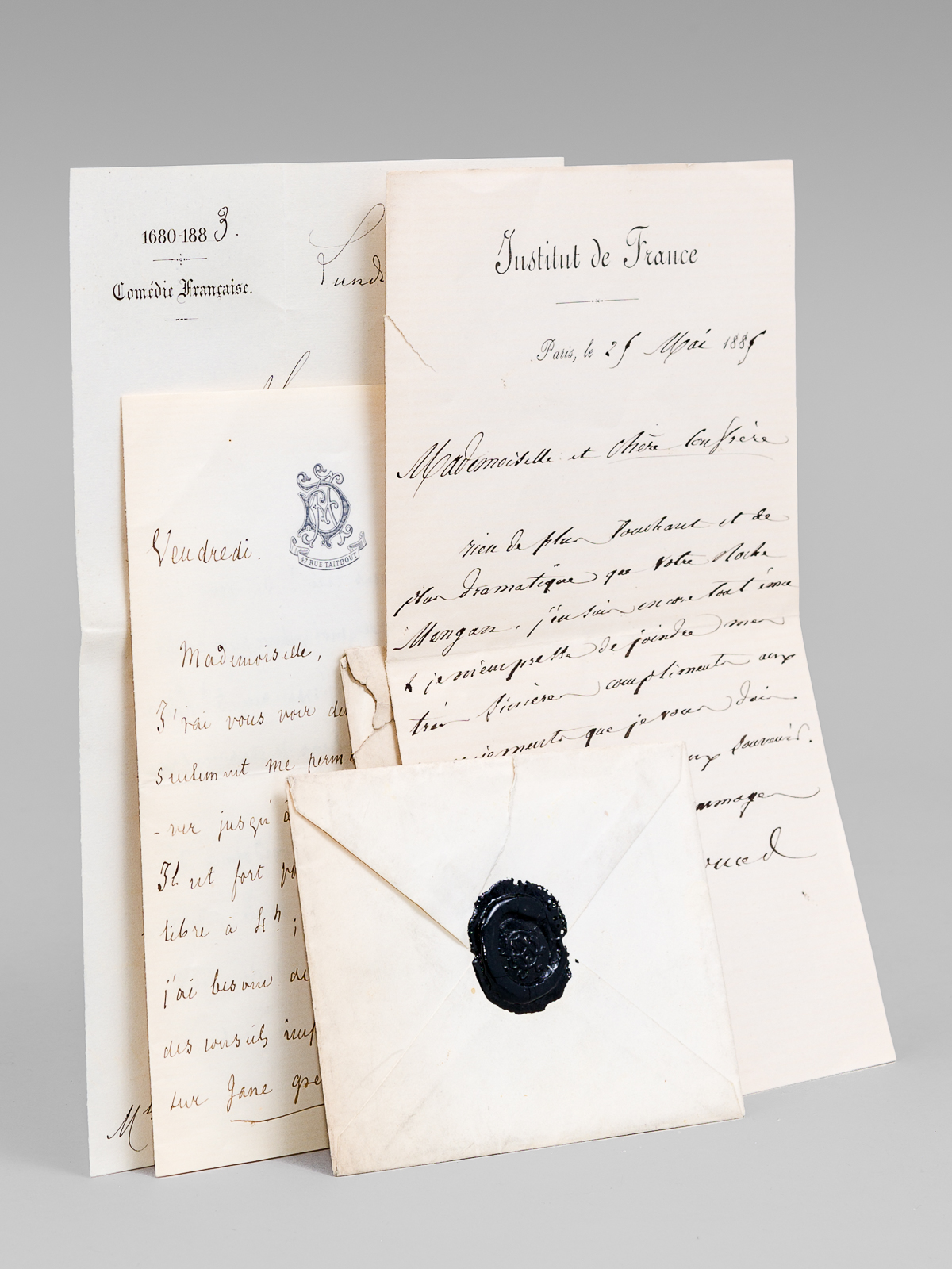 [ 3 L.A.S. adressées à Mlle Simone Arnaud Delage ] …