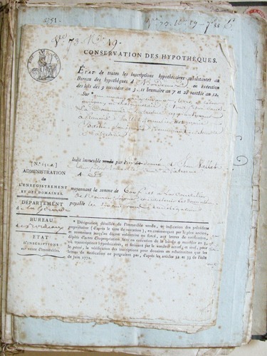 Important lot de documents notariés ( de 1809 à 1854 …