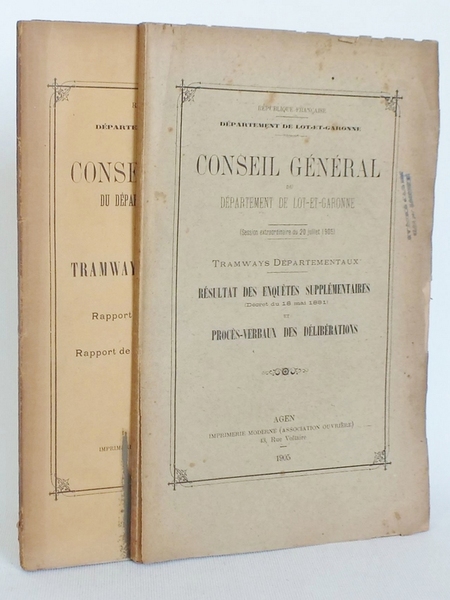 [ Lot de 2 Volumes sur les Tramways du Lot-et-Garonne …