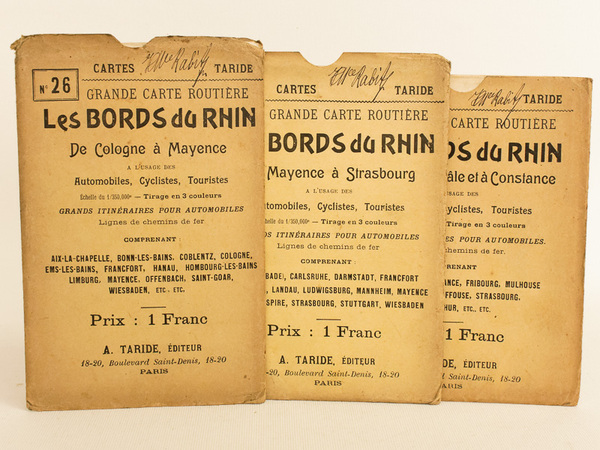 Cartes Taride. Grande Carte Routière. Les Bords du Rhin (3 …