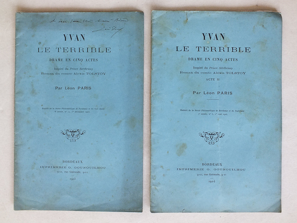 Yvan le Terrible. Drame en cinq Actes. Inspiré du Prince …