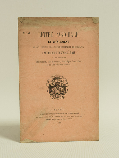 Lettre Pastorale et Mandement de son Eminence le Cardinal-Archevêque de …