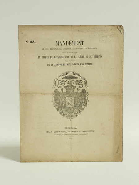 Mandement de son eminence le Cardinal-Archevêque de Bordeaux faisant un …