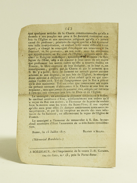 Convention entre le Souverain Pontife Pie VII, et Sa Majesté …
