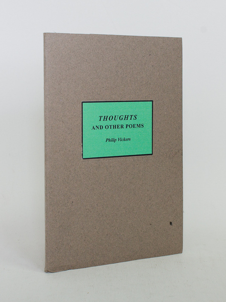 Thoughts and other Poems. [ Livre dédicacé par l'auteur ]