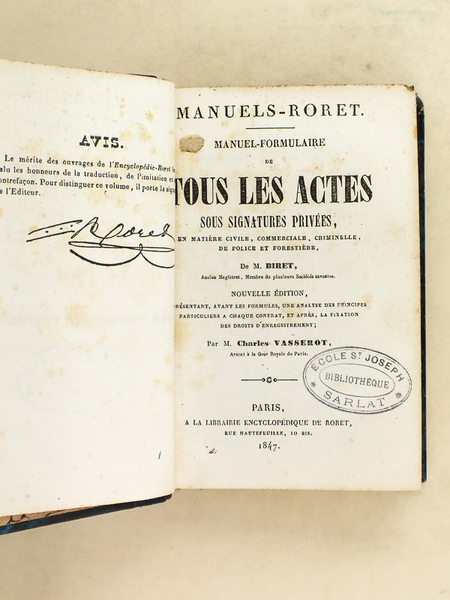 Manuel-formulaire de Tous les Actes sous Signatures Privées, en matière …