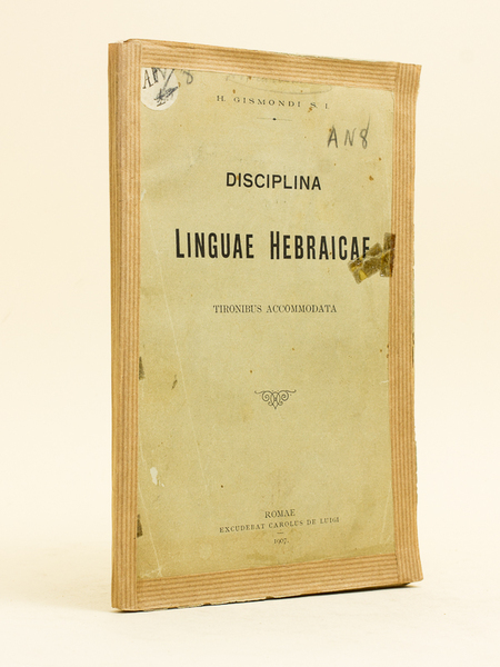 Disciplina Linguae hebraicae.