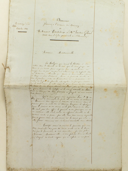 Discours prononcé à l'occasion du Mariage de M. Armand Cantaloup …