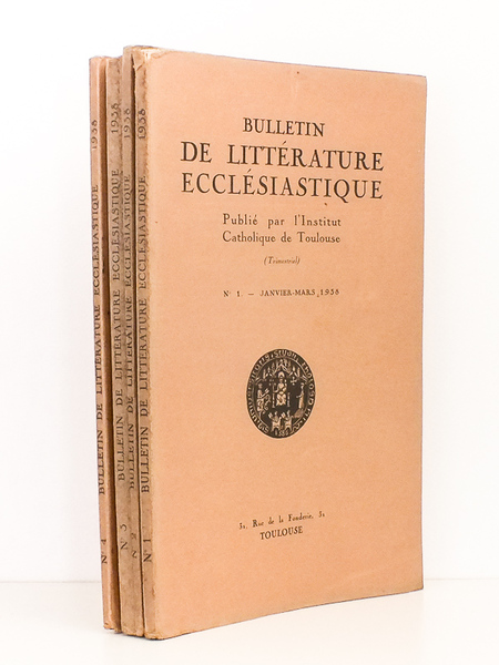 Bulletin de Littérature Ecclésiastique , Tome XXXIX , Année 1938 …