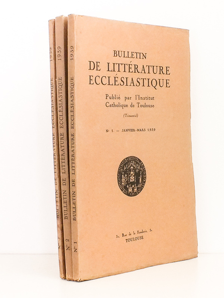 Bulletin de Littérature Ecclésiastique , Tome XLVVIII, Année 1947 ( …