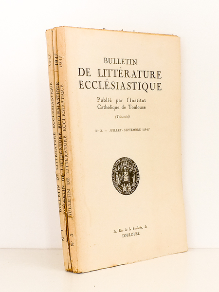 Bulletin de Littérature Ecclésiastique , Tome L , Année 1949 …