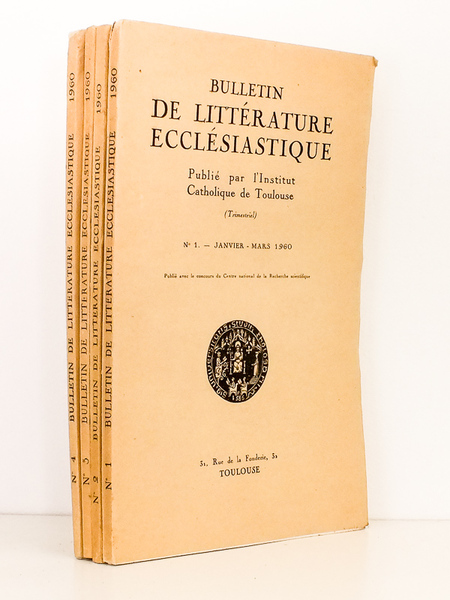 Bulletin de Littérature Ecclésiastique , Tome LXI , Année 1960 …