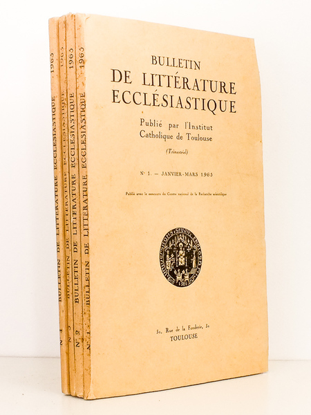 Bulletin de Littérature Ecclésiastique , Tome LXVI , Année 1965 …