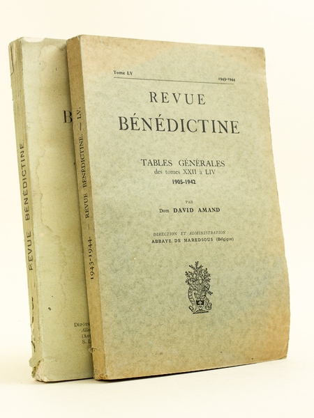 Revue Bénédictine. Table des Matières Années I-XXI : 1884 - …