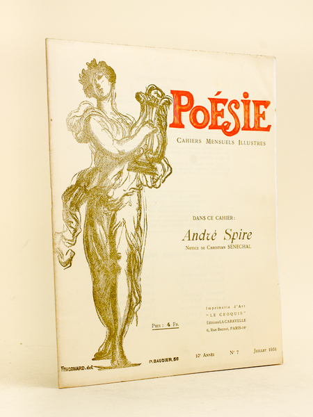 Poésie. Cahiers Mensuels Illustrés. 10e Année N° 7 - Juillet …