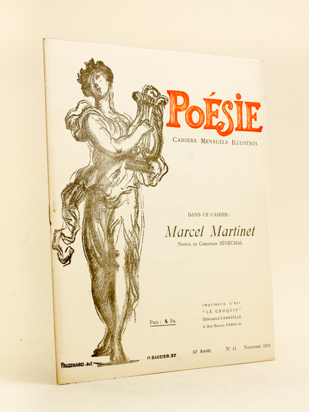 Poésie. Cahiers Mensuels Illustrés. 10e Année N° 11 - Novembre …