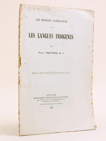 Les Missions catholiques et les langues indigènes.