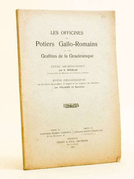 Les Officines de Potiers Gallo-Romains et les Graffites de la …
