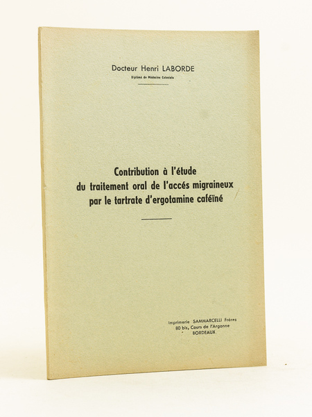 Contribution à l'étude du traitement oral de l'accès migraineux par …