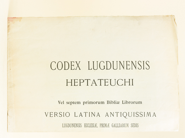 Codex Lugdunensis Heptateuchi [ Prospectus pour l'édition Vitte de 1901 …