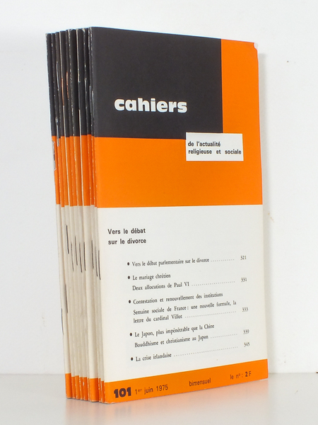 Cahiers de l'Actualité Religieuse et Sociale ( 1er semestre 1975 …