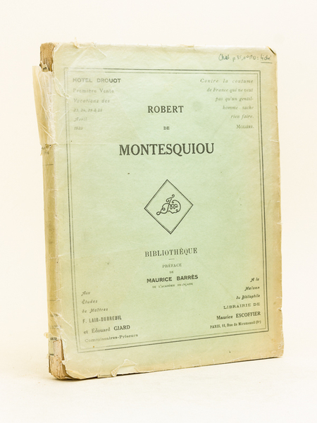 Robert de Montesquiou - Bibliothèque. Préface de Maurice Barrès [ …
