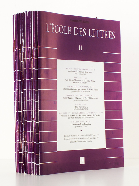 L'école des lettres II , Revue bimensuelle éditée par l'Ecole …