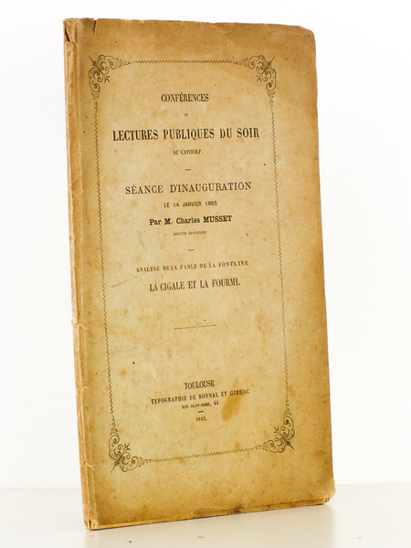 Conférences et lectures publiques du soir au Capitole - Séance …