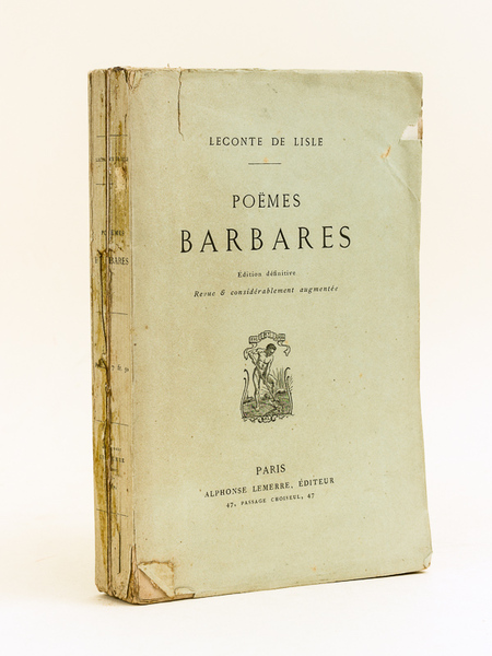 Poëmes Barbares [ Livre dédicacé par l'auteur ]