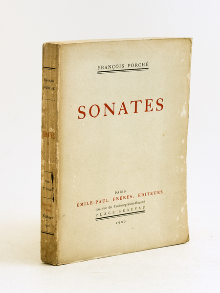 Sonates [ Edition originale - Livre dédicacé par l'auteur ]