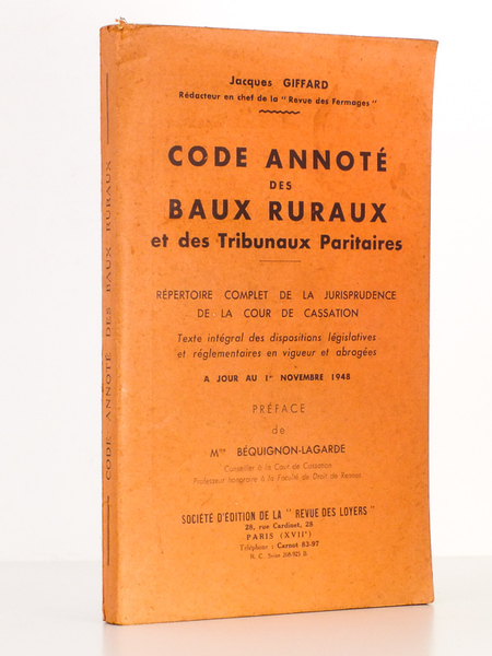 Code annoté des baux ruraux et des Tribunaux Paritaires - …