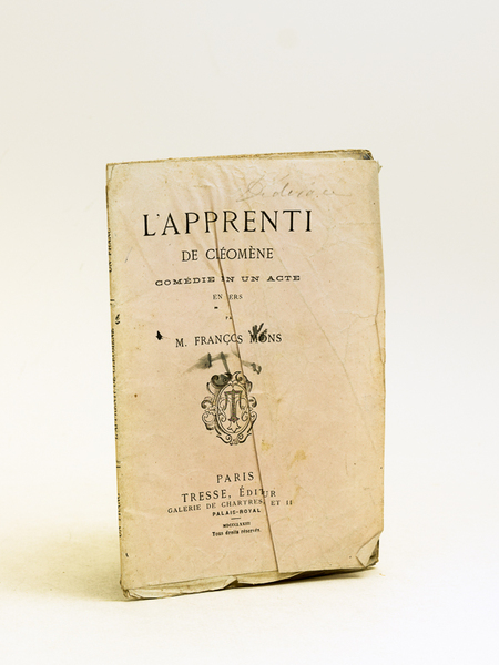 L'Apprenti de Cléomène. Comédie en un acte en vers [ …