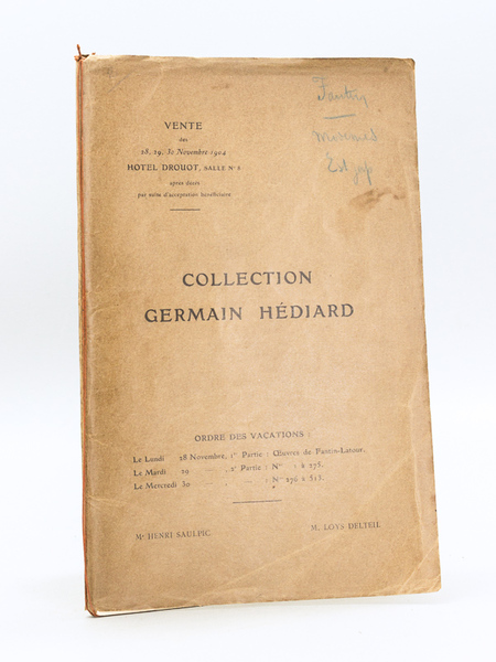 Collection Germain Hédiard Ière Partie : Oeuvre de Fantin-Latour [ …