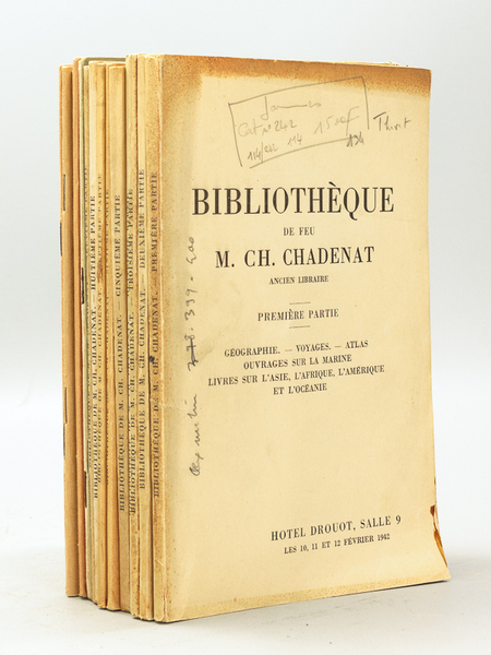 Bibliothèque de Feu M. Ch. Chadenat, ancien libraire (17 Parties …