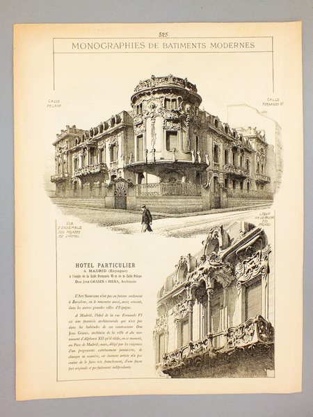 Monographies de Bâtiments Modernes - Hôtel particulier à Madrid (Espagne), …