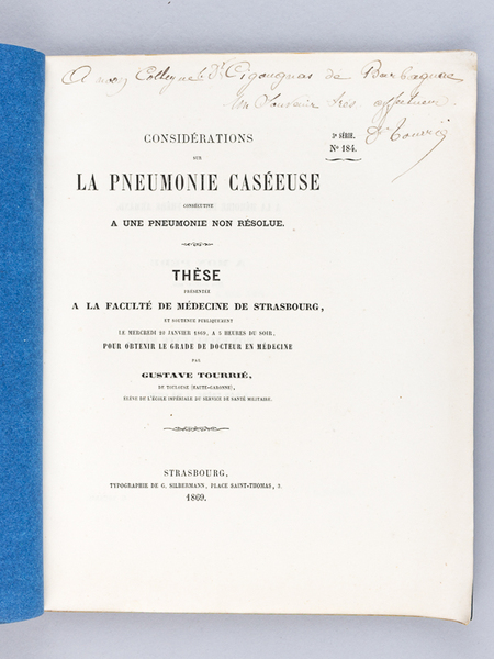 Considérations sur la Pneumonie caséeuse consécutive à une pneumonie non …