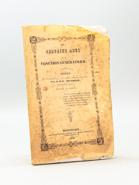 De Certains Abus de la Fonction Génératrice [ Edition originale …