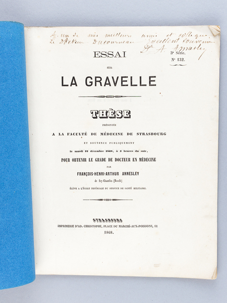 Essai sur la Gravelle. Thèse présentée à la Faculté de …