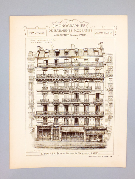 Monographies de Bâtiments Modernes - Maison rue Lagrange, 17 à …