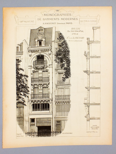 Monographies de Bâtiments Modernes - Maison Rue Saint-Denis N° 44 …