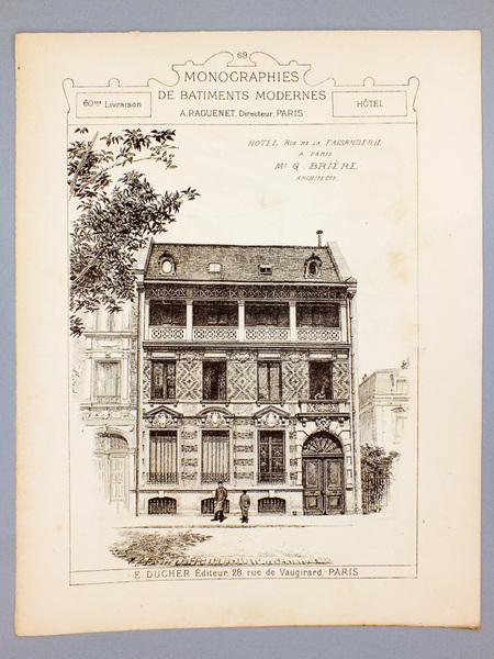 Monographies de Bâtiments Modernes - Hôtel rue de La Faisanderie …