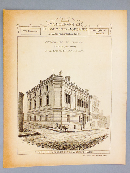Monographies de Bâtiments Modernes - Amphithéâtre de Physique à Rouen …