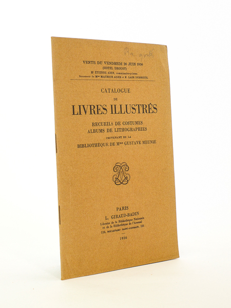 Catalogue de livres illustrés, recueils de costumes, albums de lithographies, …