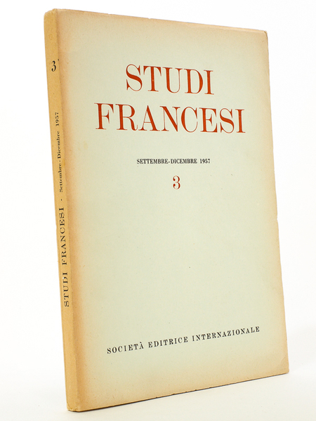 Studiti Francesi (rivista quadrimestrale dedicata alla cultura e civilta letteraria …