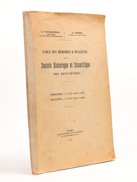 Table des Mémoires et Bulletins de la Société Historique et …